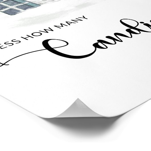 Wintersekseneutraal Raad hoeveel snoepjes Poster (Hoek)