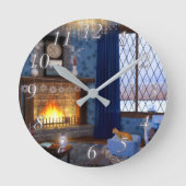 Winterserenity-klok Ronde Klok (Voorkant)