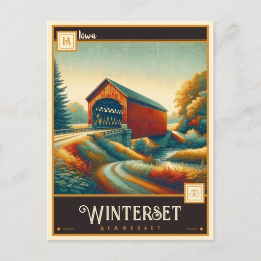 Winterset, Iowa | Antiek Briefkaart (Voorkant)
