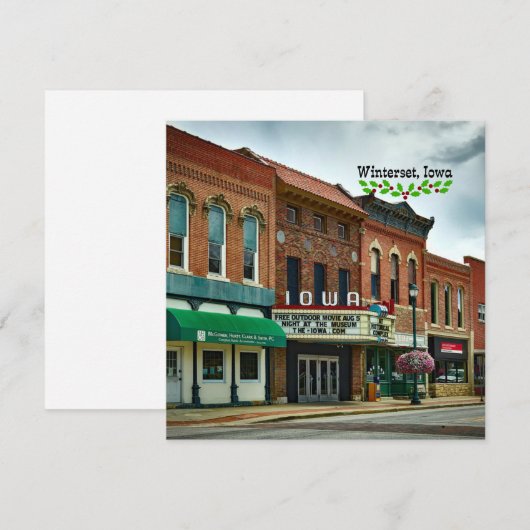 Winterset, Iowa - Kerstgroeten Feestdagenkaart (Voorkant / Achterkant)