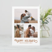 WinterSinaasappels 3 Foto-collage Feestdagenkaart (Staand voorkant)