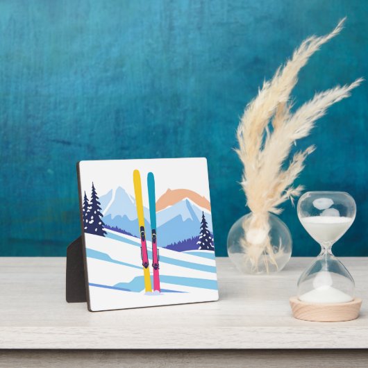 Winterski berg fotoplaat (Insitu)