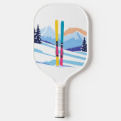 Winterski berg pickleball paddle (Achterkant)