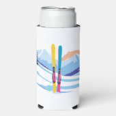 Winterski berg seltzer blikjeskoeler (Seltzer Voorkant)