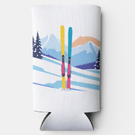 Winterski berg seltzer blikjeskoeler