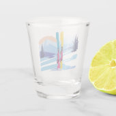 Winterski berg shot glas (Achterkant)