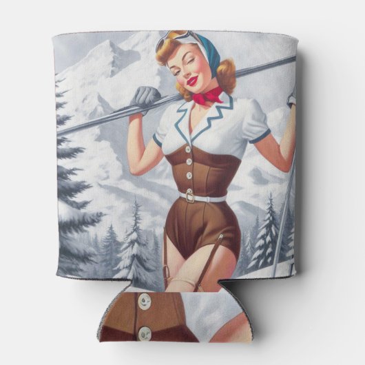 winterski-pin-up blikjeskoeler (Achterkant)