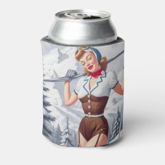 winterski-pin-up blikjeskoeler (Blikje Achterkant)