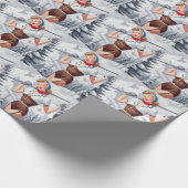  winterski-pin-up cadeaupapier (Hoek)