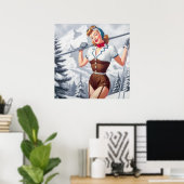  winterski-pin-up poster (Thuiskantoor)
