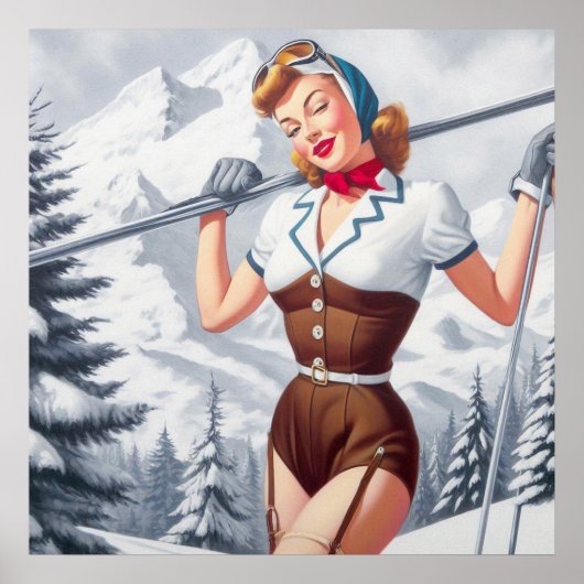  winterski-pin-up poster (Voorkant)
