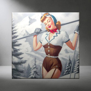 winterski-pin-up tegeltje