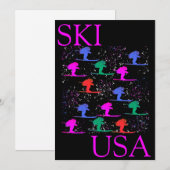 WINTERSKIËR FEESTDAGENKAART (Voorkant / Achterkant)