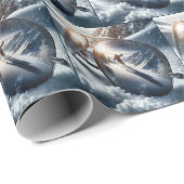 Winterskiër in zonnebril Reflectie Cadeaupapier (Rol Hoek)