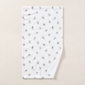 Winterskiërs in actie patroon bad handdoek (Handdoek)