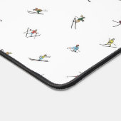 Winterskiërs in actie patroon bureaumat (Hoek)