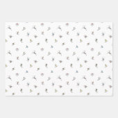 Winterskiërs in actie patroon inpakpapier vel (Voorkant)