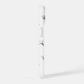 Winterskiërs in actie patroon iPhone 15 case (Rechterkant)