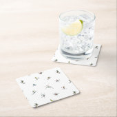 Winterskiërs in actie patroon kartonnen onderzetters (Insitu)