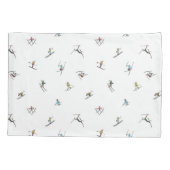 Winterskiërs in actie patroon kussensloop (Achterkant-Links)