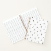 Winterskiërs in actie patroon notitieboek (Binnen)