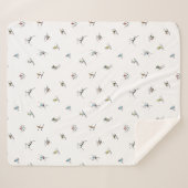 Winterskiërs in actie patroon sherpa deken (Voorkant (horizontaal))