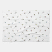 Winterskiërs in actie patroon theedoek (Horizontaal)