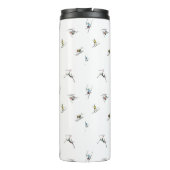 Winterskiërs in actie patroon thermosbeker (Achterkant)