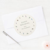 WINTERSKIHEUVELS Vakantie Ronde Sticker (Envelop)
