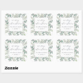 winterslaap | Gepersonaliseerde vrolijke kerst Vierkante Sticker (Vel)