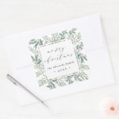 winterslaap | Gepersonaliseerde vrolijke kerst Vierkante Sticker (Envelop)