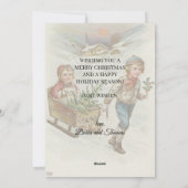 winterslee met kerstboom feestdagenkaart (Achterkant)