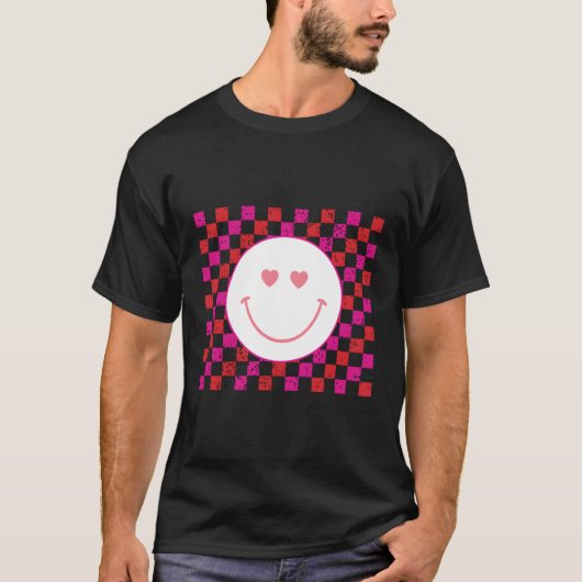 WinterSmiley Gezicht Liefde T-shirt (Voorkant)