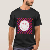 WinterSmiley Gezicht Liefde T-shirt (Voorkant)