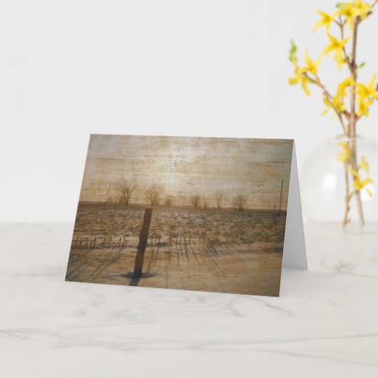 Wintersneeuw 2 kaart (Gele Bloem)