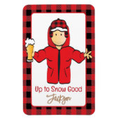 Wintersneeuw Alaskan Vakantie Grappig Gezegde voor Magneet (Verticaal)
