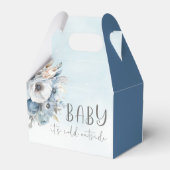 Wintersneeuw Baby Het is koud buiten Baby shower Bedankdoosjes (Achterkant)
