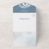 Wintersneeuw Baby Het is koud buiten Baby shower I All In One Uitnodiging (Buitenkant)