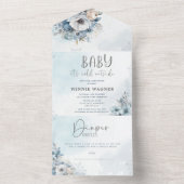 Wintersneeuw Baby Het is koud buiten Baby shower I All In One Uitnodiging (Binnen)