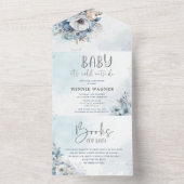 Wintersneeuw Baby Het is koud buiten Baby shower I All In One Uitnodiging (Binnen)