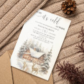 Wintersneeuw Baby Het is koud buiten Baby shower Kaart