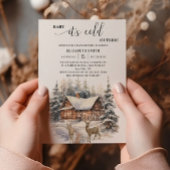 Wintersneeuw Baby Het is koud buiten Baby shower Kaart