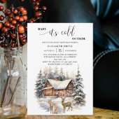 Wintersneeuw Baby Het is koud buiten Baby shower Kaart