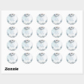 Wintersneeuw Baby Het is koud buiten Baby shower Ronde Sticker (Vel)