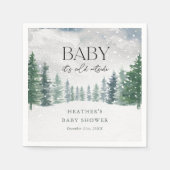 Wintersneeuw Baby Het is koud buiten Baby shower Servet (Voorkant)