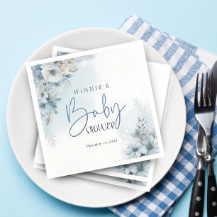 Wintersneeuw Baby Het is koud buiten Baby shower Servet