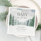 Wintersneeuw Baby Het is koud buiten Baby shower Servet