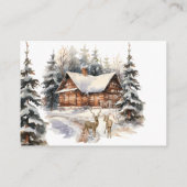 Wintersneeuw Baby Het is koud buiten luierraffel Informatiekaartje (Achterkant)