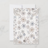 wintersneeuw Baby shower Bedankkaart (Achterkant)