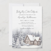 Wintersneeuw Baby Shower Kaart (Voorkant)
